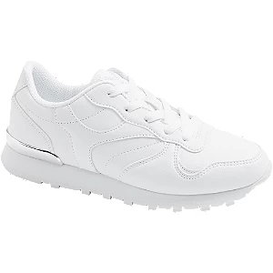 Białe sneakersy vty w stylu retro - Damskie - Kolor: Białe - Rozmiar: 38