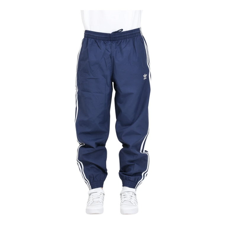 Niebieskie spodnie Woven Fbird TP z logo Adidas Originals