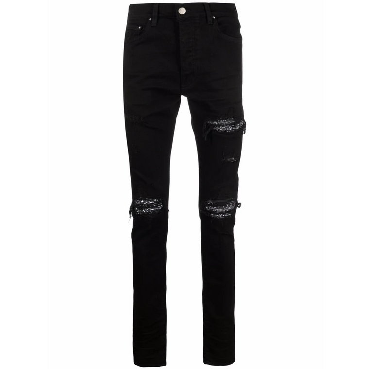 Czarne Ripped Skinny Jeans Amiri