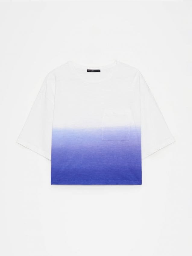 Mohito - Bawełniany t-shirt ombre - wielobarwny