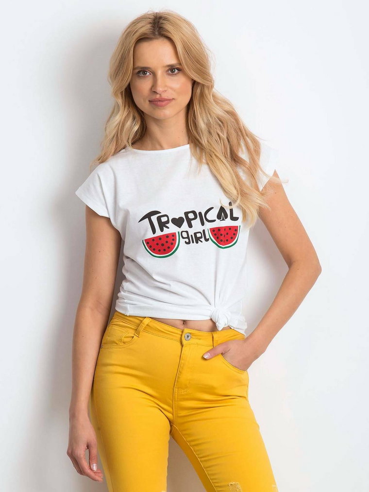 T-shirt z nadrukiem biały