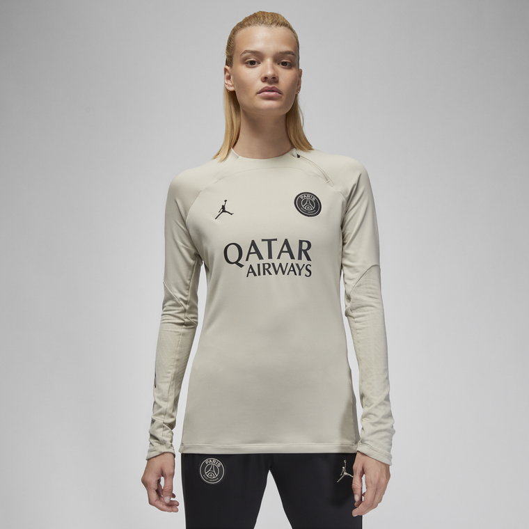 Damska treningowa koszulka piłkarska z półokrągłym dekoltem Jordan Dri-FIT Paris Saint-Germain Strike (wersja trzecia) - Brązowy