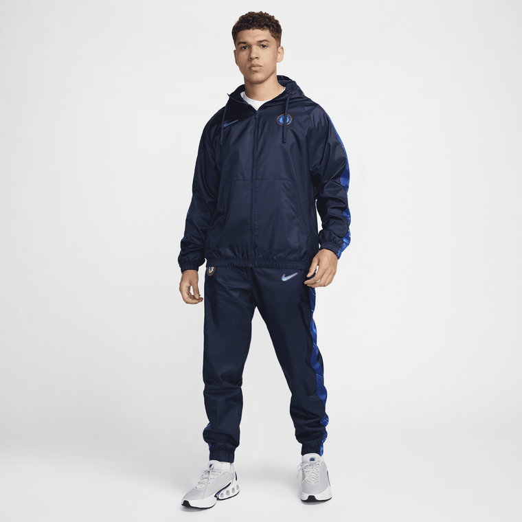 Męski tkany dres piłkarski z kapturem Nike Chelsea F.C. - Niebieski