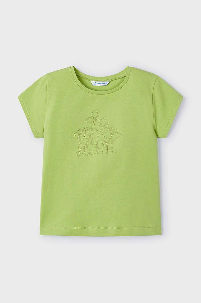 Mayoral t-shirt dziecięcy kolor zielony