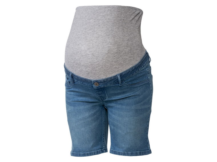 esmara Szorty jeansowe damskie ciążowe z elastycznym pasem (36, Jasnoniebieski)