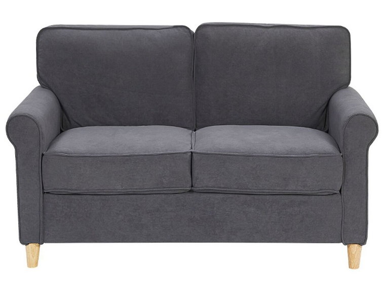 Sofa welurowa BELIANI Ronneby, szara, 88x140x78 cm
