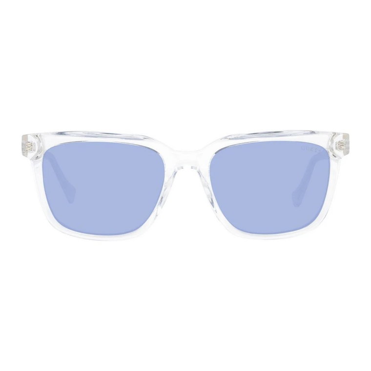 Białe okulary przeciwsłoneczne w kształcie kwadratu Guess