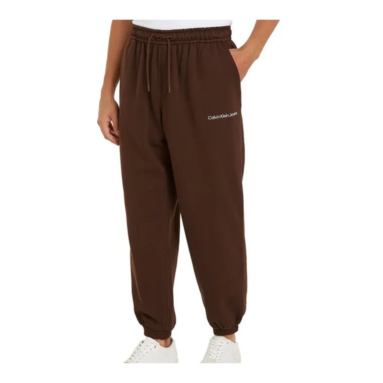 Luźne Spodnie z Haftowanym Logo Calvin Klein