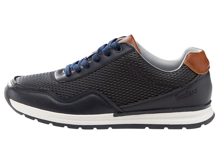 Męskie buty casualowe, tęgość G, z redukującym naprężenia amortyzatorem Footflexx (42, Granatowy)