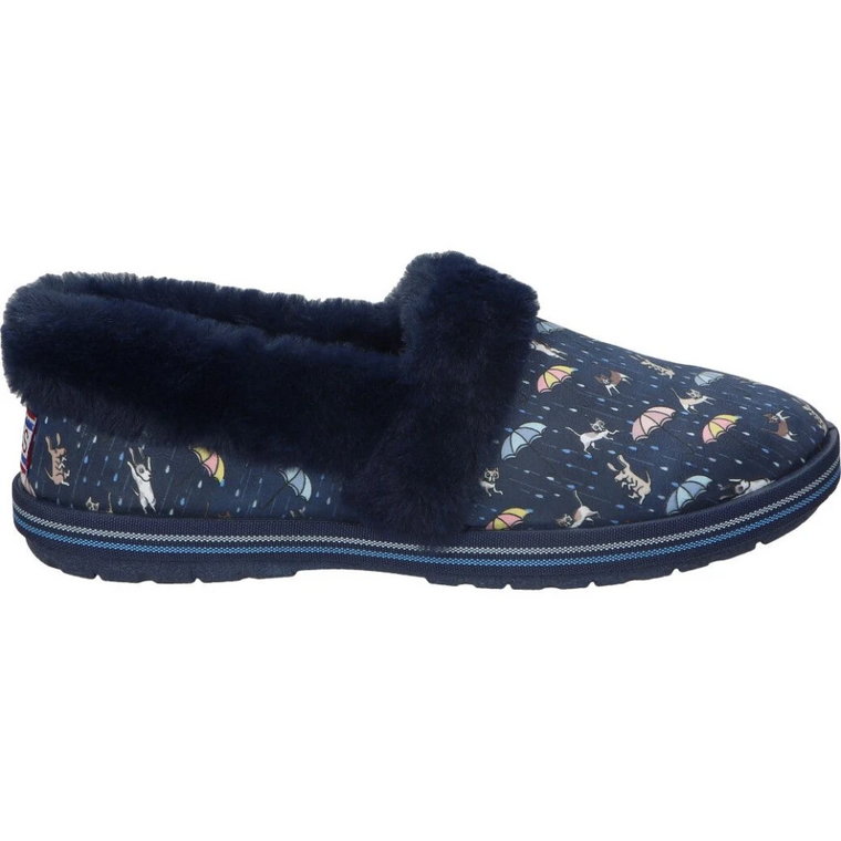 Granatowe casualowe slip-ony dla kobiet Skechers