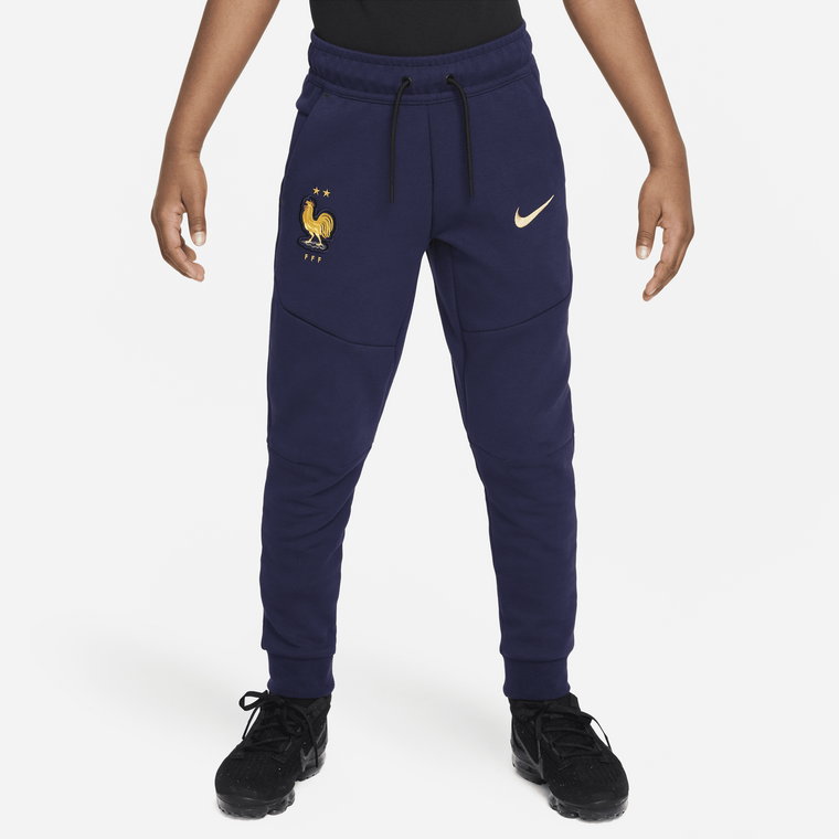 Spodnie piłkarskie dla dużych dzieci (chłopców) Nike FFF Tech Fleece - Niebieski
