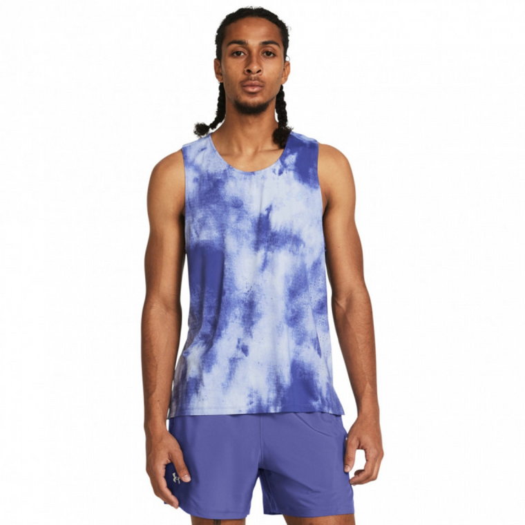 Męski top do biegania Under Armour UA Laser Wash Singlet - niebieski