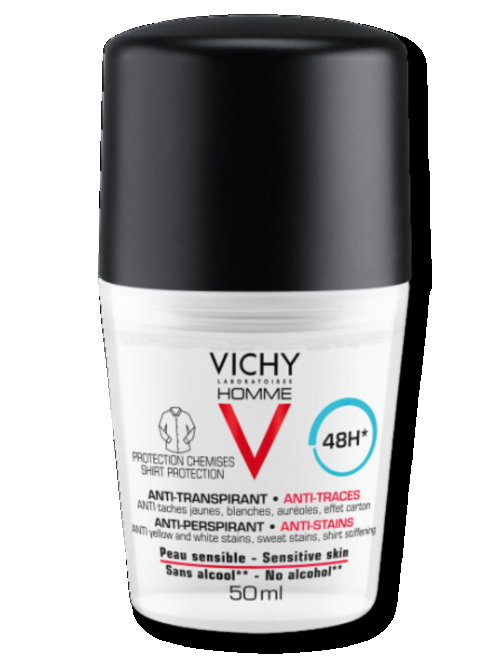 VICHY Homme 48 H Antyperspirant Przeciw Plamom Płyn Na Skórę - 50 ml