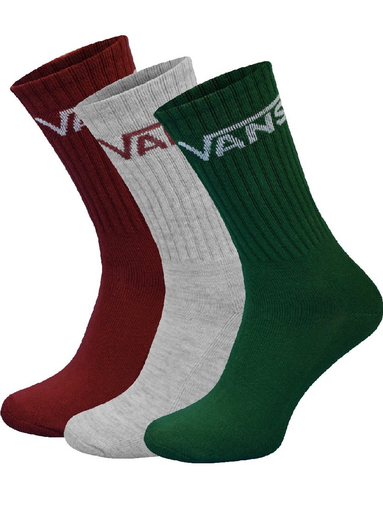 Zestaw wysokich skarpet VANS CLASSIC CREW SOCKS klasyczne kolory 3PACK