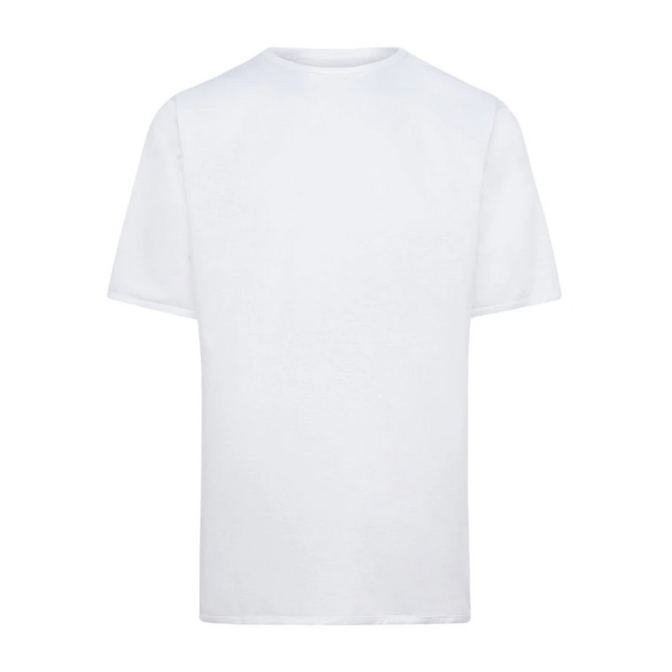 Błyszcząca biała koszulka z bawełny Kiton