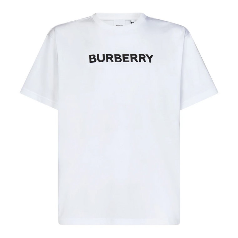 Białe T-shirty i Pola z dekoltem w serek Burberry
