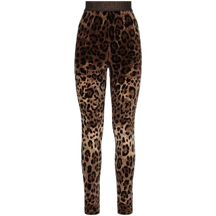 Legginsy w leopardzie Dolce & Gabbana