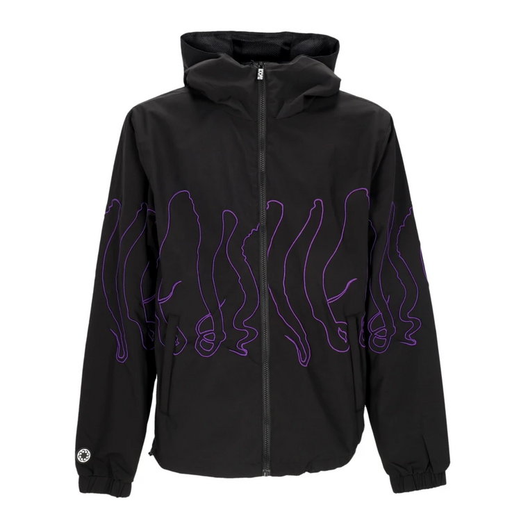 Fioletowa/czarna kurtka warstwowa streetwear Octopus