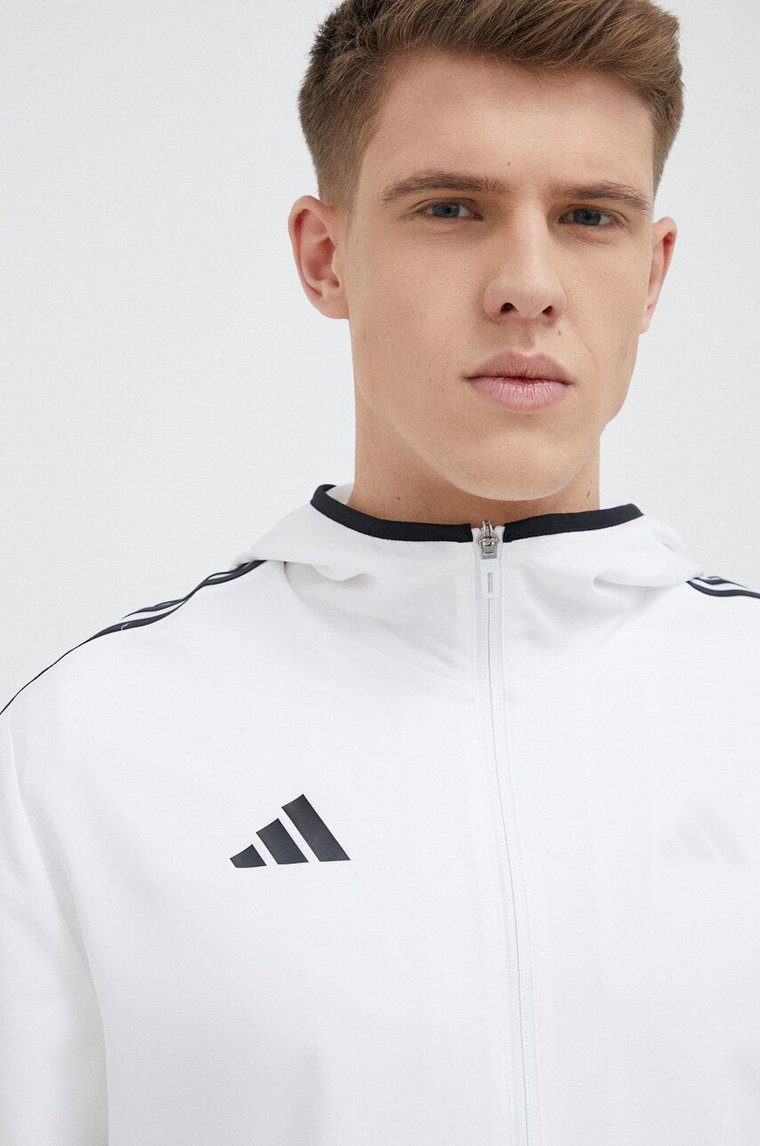 adidas Performance kurtka treningowa Tiro 23 kolor biały przejściowa HZ9068