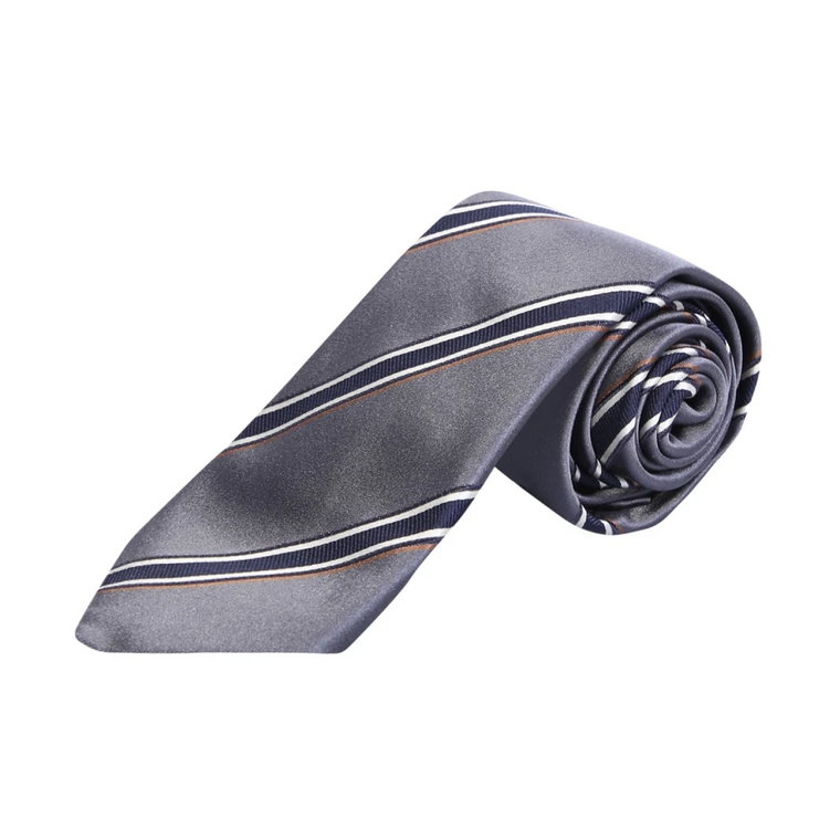 Silk striped tie by Brunello Cucinelli Brunello Cucinelli
