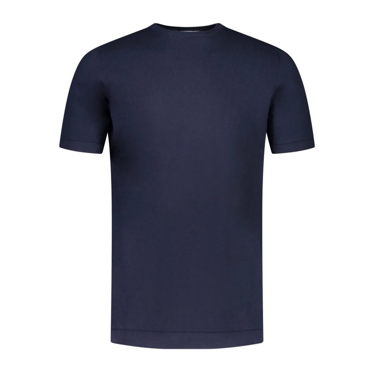 Niebieski T-shirt z bawełny 31 kolekcja Gran Sasso