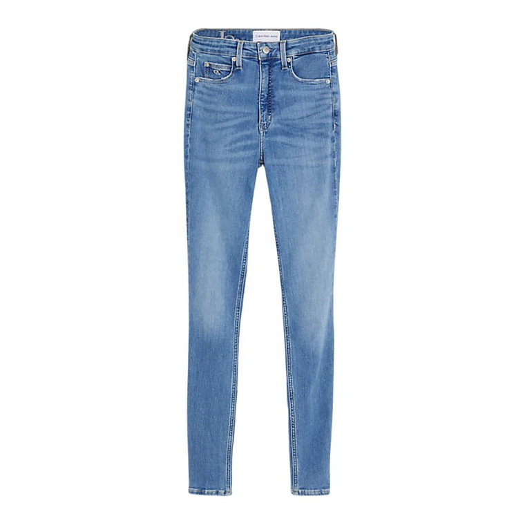 Wysokie jeansy skinny Calvin Klein Jeans