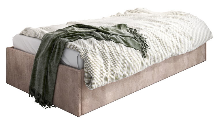 Beżowe tapicerowane łóżko tapczan Lenny 6X - 3 rozmiary