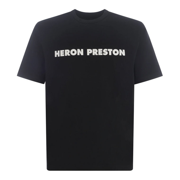 Czarne koszulki i pola z logo Heron Preston Heron Preston