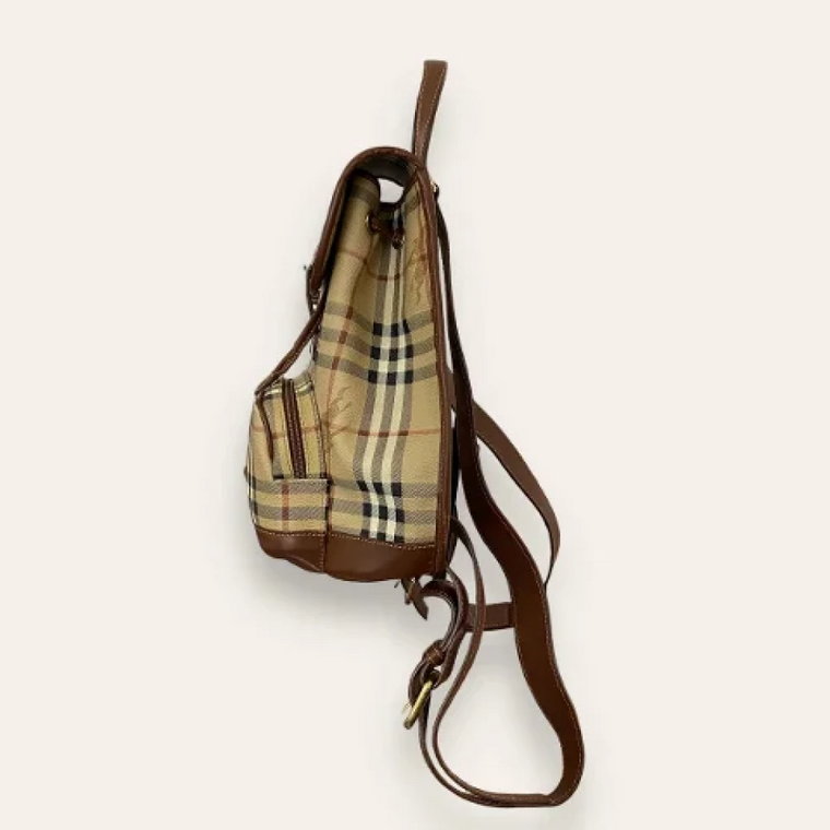 Pre-owned Coated canvas backpacks Burberry Vintage