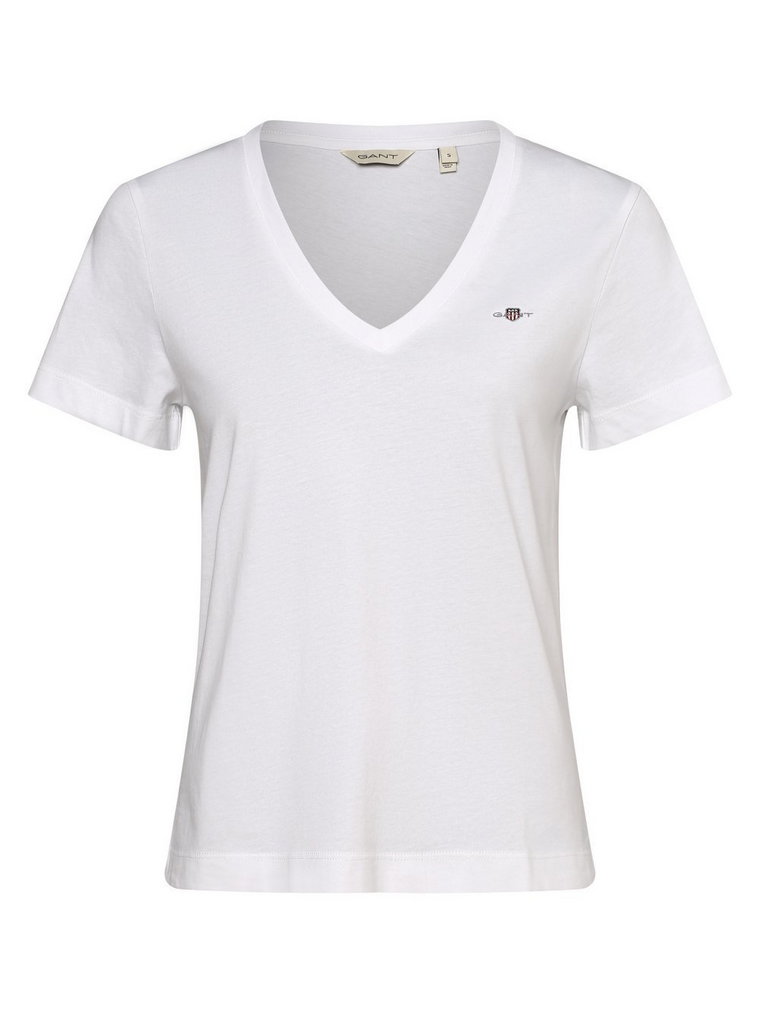 Gant - T-shirt damski, biały