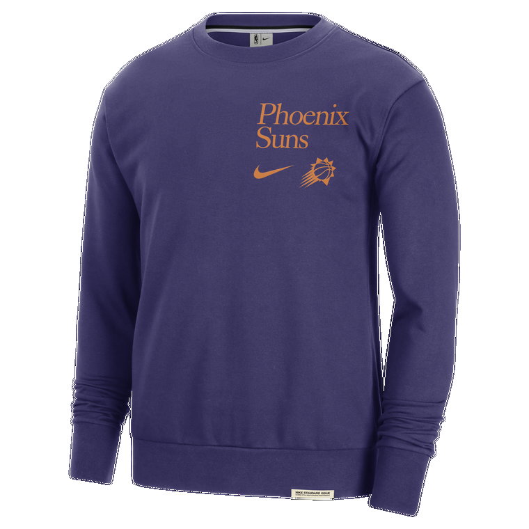 Męska bluza dresowa z półokrągłym dekoltem Nike Dri-FIT NBA Phoenix Suns Standard Issue - Fiolet