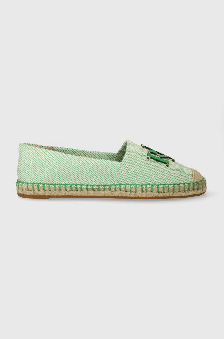 Lauren Ralph Lauren espadryle Cameryn Logo kolor zielony 802920405003