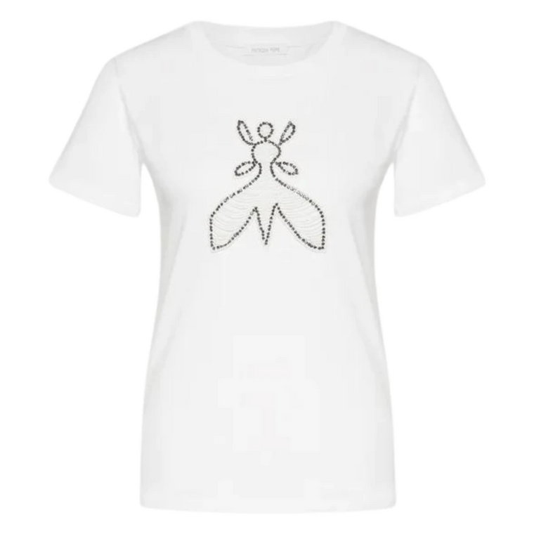 Białe T-shirty i Pola z Logo MM Patrizia Pepe