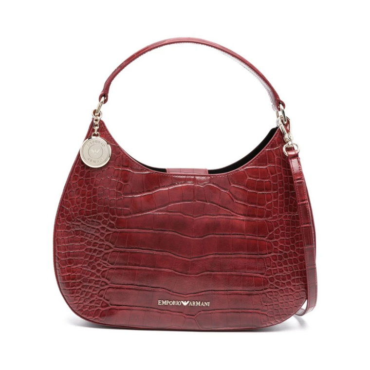 Bordeaux Hobo Torba - 30x20 cm Emporio Armani