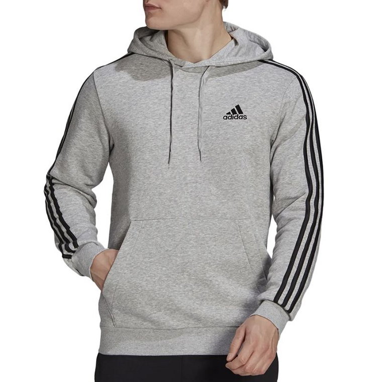 Bluza adidas Essentials Fleece 3-Stripes Hoodie GK9084 - szara