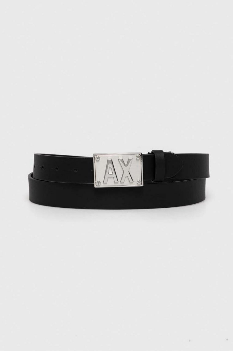 Armani Exchange pasek męski kolor czarny