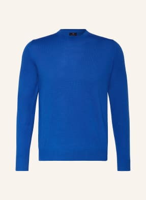 Strokesman's Sweter Z Wełny Merino blau