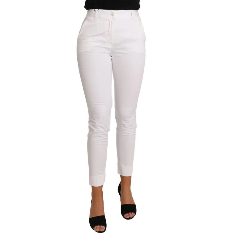 Białe Spodnie Slim Fit - Ulepsz Swoją Garderobę Dolce & Gabbana