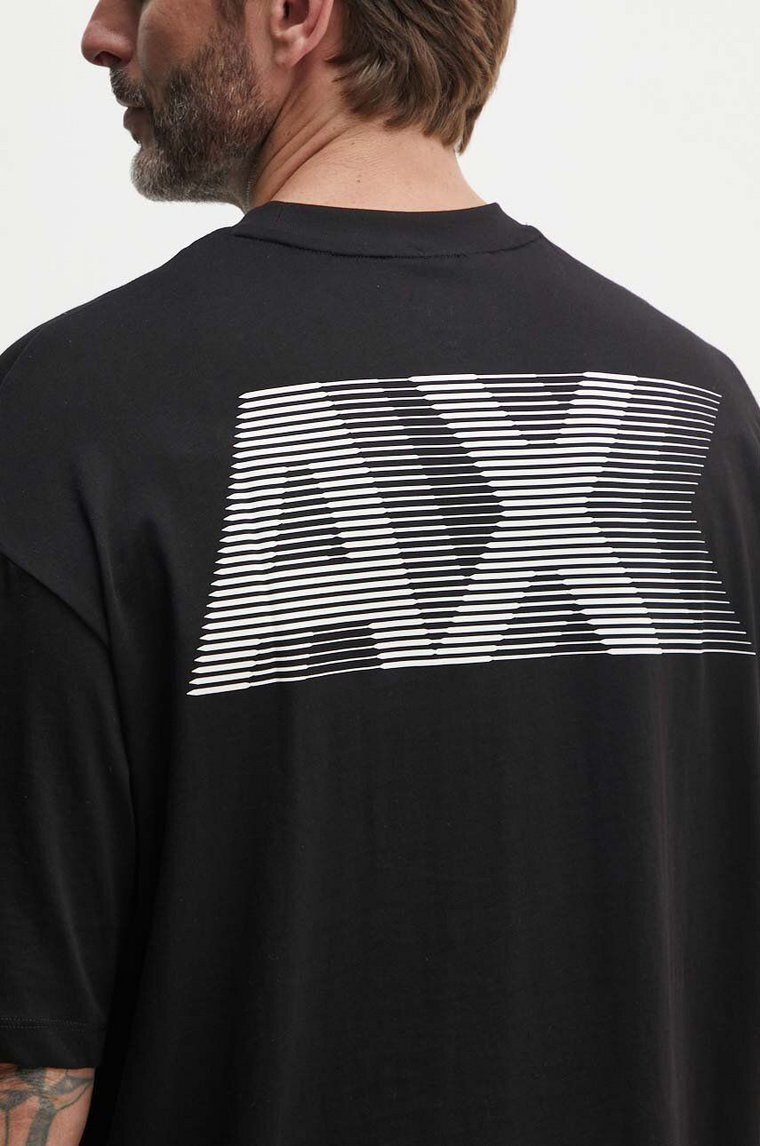 Armani Exchange t-shirt bawełniany męski kolor czarny z nadrukiem 3DZTHJ ZJBYZ