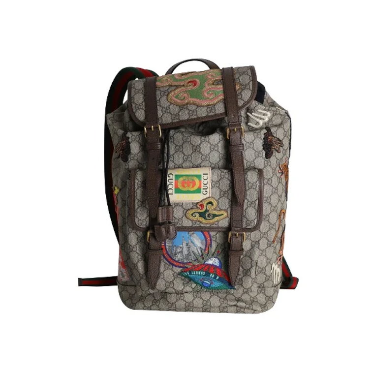 Pre-owned Canvas backpacks Gucci Vintage