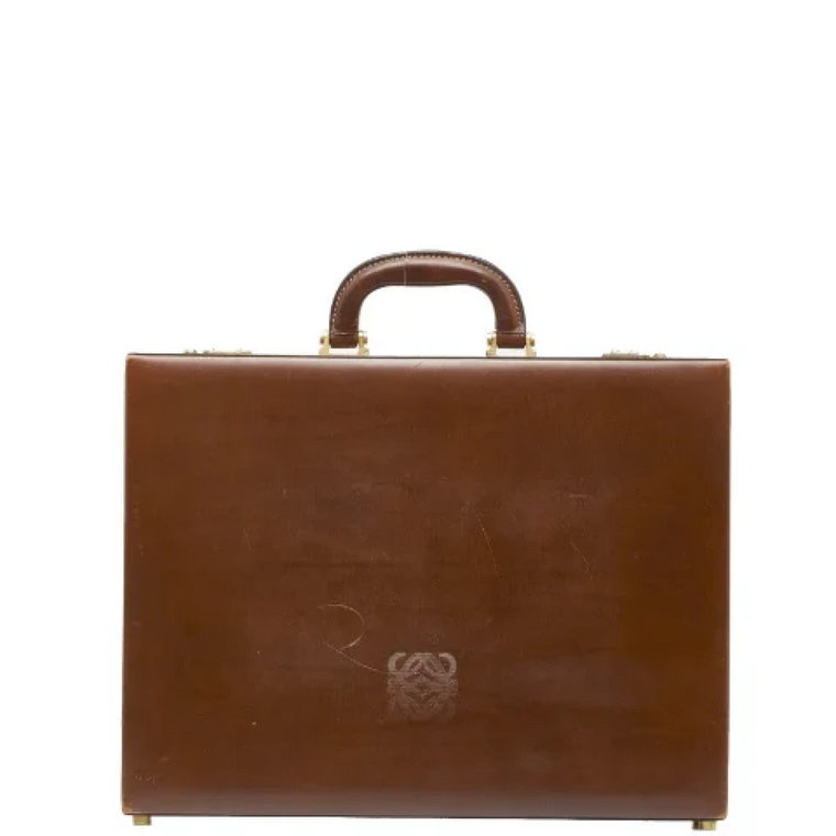 Pre-owned Leather briefcases Loewe Pre-owned