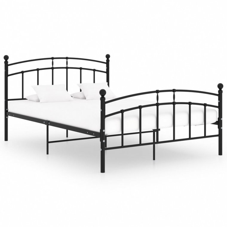 Rama łóżka, czarna, metalowa, 200 x 200 cm kod: V-324985