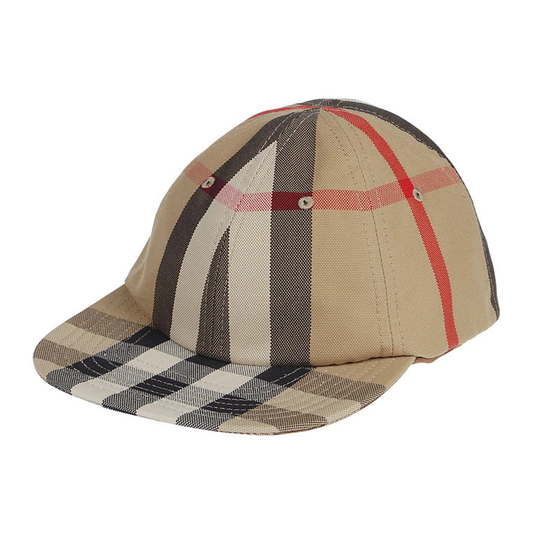 Odwrotna Czapka Baseballowa w Archive Beige Check Burberry