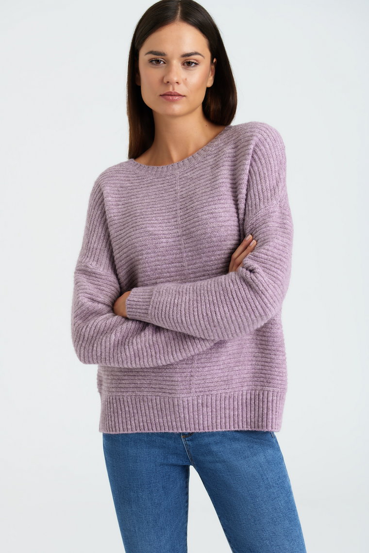Wrzosowy sweter