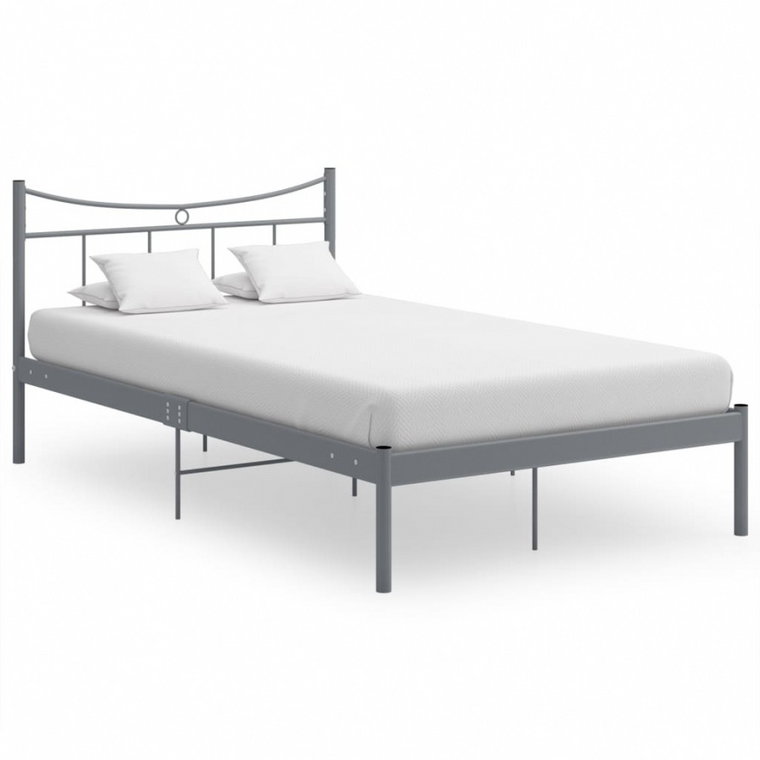 Rama łóżka, szara, metalowa, 120 x 200 cm kod: V-324800