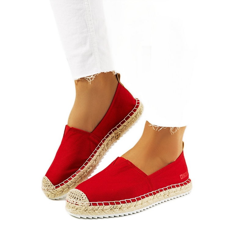 Czerwone espadryle damskie Big Star HH274494