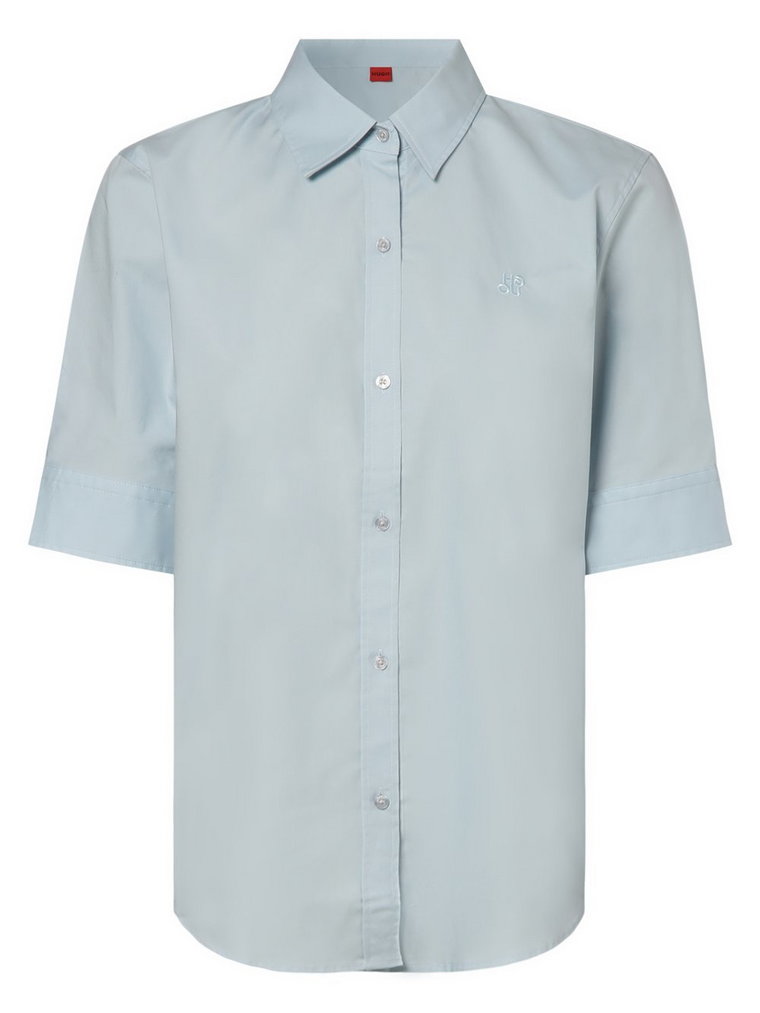 HUGO - Bluzka damska  The Summer Shirt, niebieski