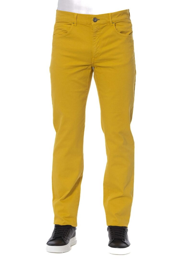 Spodnie marki Trussardi Jeans model 52J00004 1T002360 H 002 kolor Zółty. Odzież męska. Sezon: