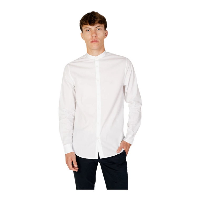 Białe Koszule dla Mężczyzn Armani Exchange