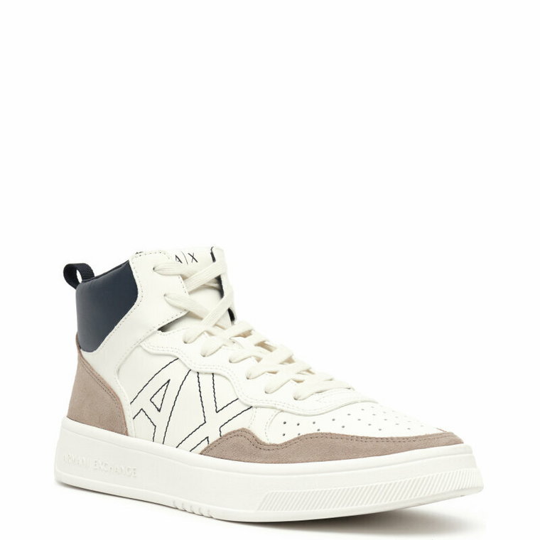 Armani Exchange Sneakersy ENGLISH | z dodatkiem skóry